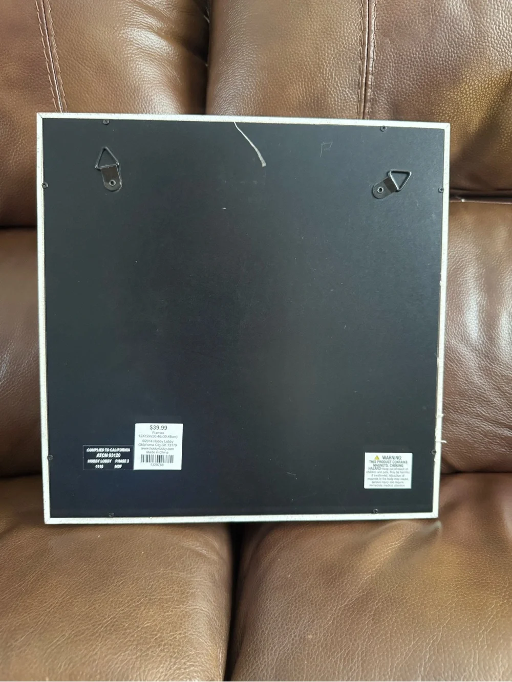 Hobby Lobby Distressed White Shadow Box Display Case